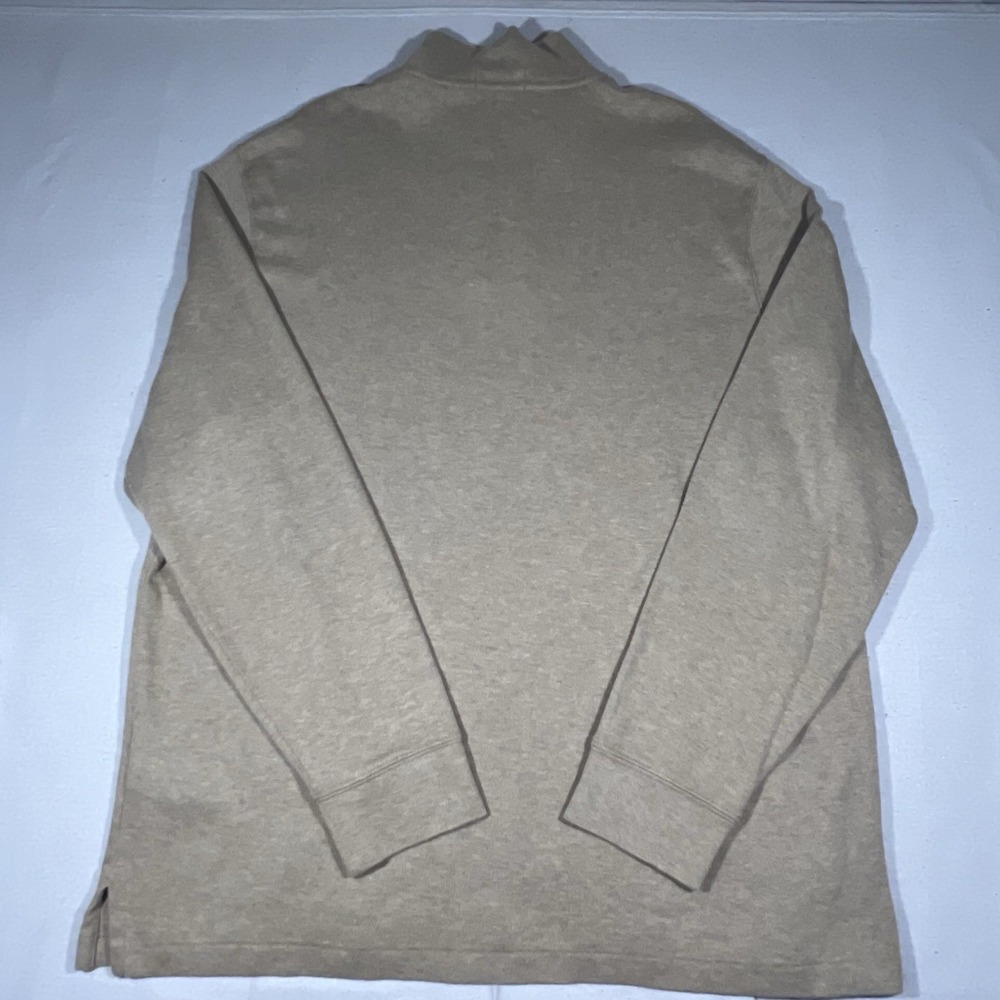 Polo Ralph Lauren Estate Rib Mockneck Quarter Zip Pullover Sweater Tan Size XL - Picture 3 of 10